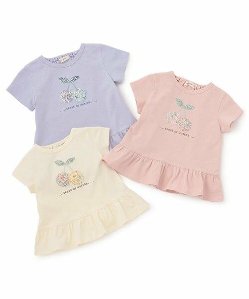 sense of wonder / センス オブ ワンダー Tシャツ | リバティチェリーアップリケTシャツ | 詳細10