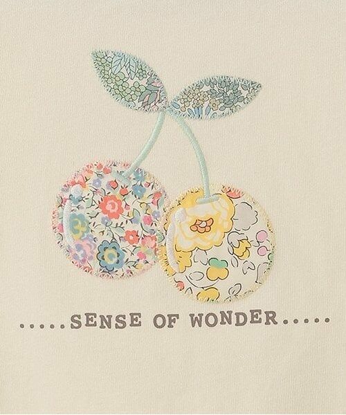 sense of wonder / センス オブ ワンダー Tシャツ | リバティチェリーアップリケTシャツ | 詳細3