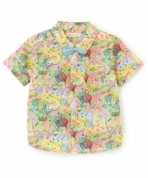 sense of wonder / センス オブ ワンダー Tシャツ | ロイヤルオークハウス蝶タイつき半袖シャツ（グリーン）