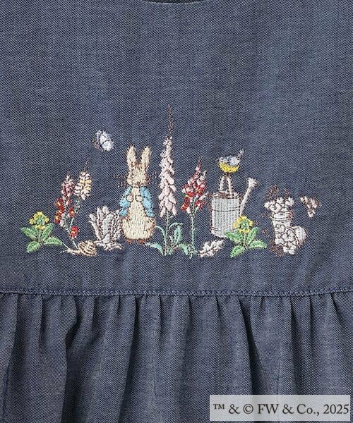 sense of wonder / センス オブ ワンダー ミニ丈・ひざ丈ワンピース | 『ピーターラビット（TM）』シシュウジャンパースカート | 詳細3