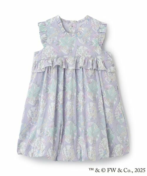 sense of wonder / センス オブ ワンダー ミニ丈・ひざ丈ワンピース | 『ピーターラビット（TM）』リバティバルーンワンピース（ラベンダー）