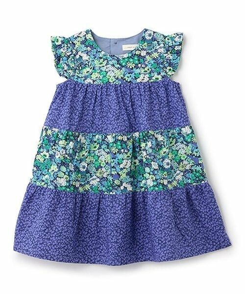 sense of wonder / センス オブ ワンダー ミニ丈・ひざ丈ワンピース | サスティナリバティパッチワークワンピース（パープル）