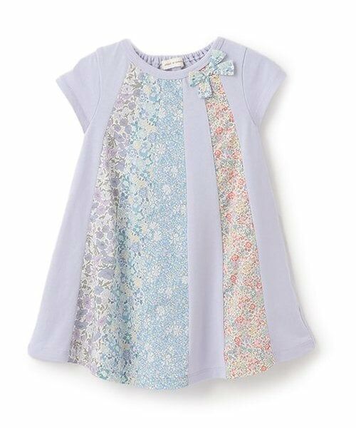 sense of wonder / センス オブ ワンダー ミニ丈・ひざ丈ワンピース | リバティパッチワークワンピース（ラベンダー）