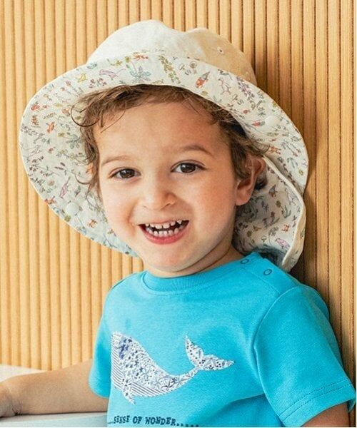 sense of wonder / センス オブ ワンダー ハット | 【オーガニック】リバティBOYS日除け帽子（ECRU(キナリ)）