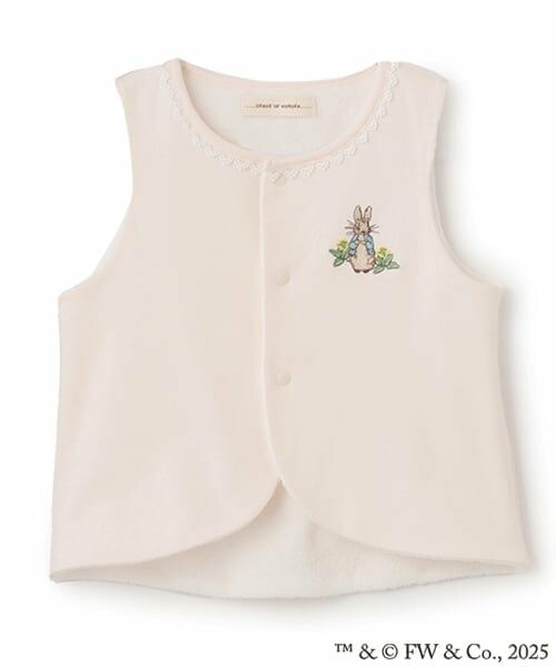sense of wonder / センス オブ ワンダー ベビー・キッズウエア | 『ピーターラビット（TM）』シシュウベスト（ピンク）