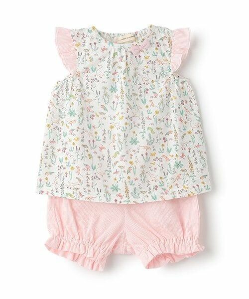 sense of wonder / センス オブ ワンダー ベビー・キッズウエア | THEO Tシャツスーツ（ピンク）