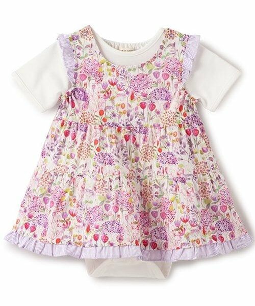 sense of wonder / センス オブ ワンダー ベビー・キッズウエア | ブロードプリントボディスーツセット（ラベンダー）