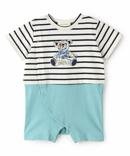 sense of wonder / センス オブ ワンダー ロンパース | リバティテディベアショートオール（紺）