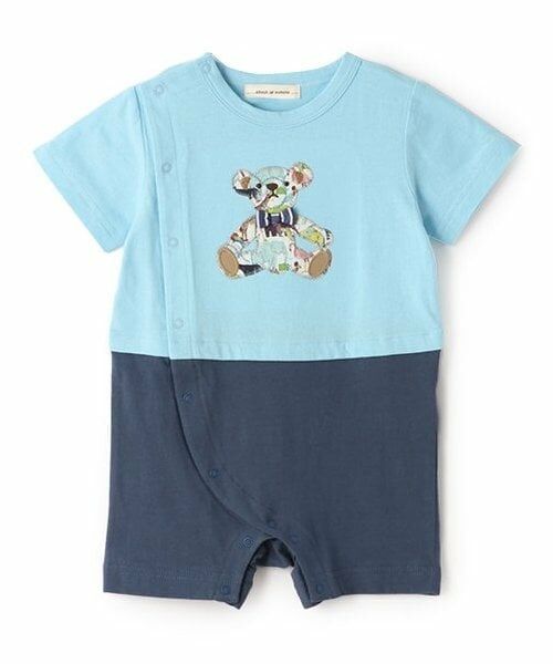 sense of wonder / センス オブ ワンダー ロンパース | リバティテディベアショートオール（ライト ブルー）