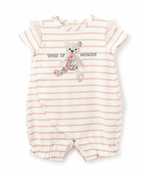 sense of wonder / センス オブ ワンダー ロンパース | リバティアップリケクマショートオール（ピンク）