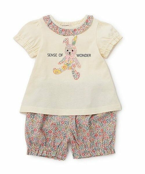 sense of wonder / センス オブ ワンダー ベビー・キッズウエア | リバティアップリケウサギベビースーツ | 詳細2