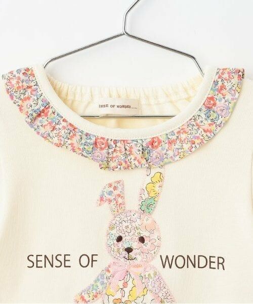 sense of wonder / センス オブ ワンダー ベビー・キッズウエア | リバティアップリケウサギベビースーツ | 詳細3