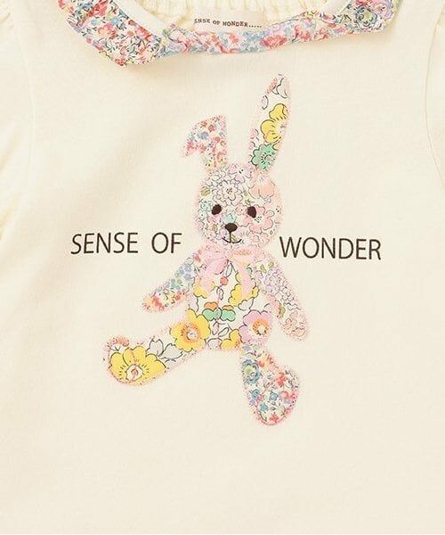 sense of wonder / センス オブ ワンダー ベビー・キッズウエア | リバティアップリケウサギベビースーツ | 詳細5