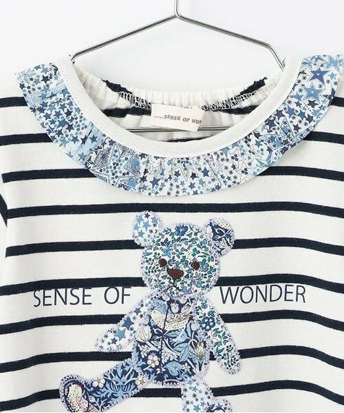 sense of wonder / センス オブ ワンダー ベビー・キッズウエア | リバティアップリケクマベビースーツ | 詳細3
