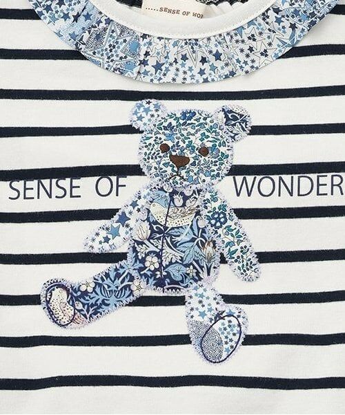 sense of wonder / センス オブ ワンダー ベビー・キッズウエア | リバティアップリケクマベビースーツ | 詳細5
