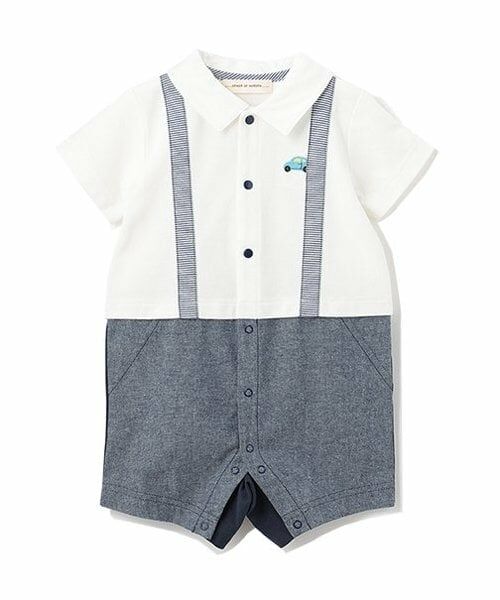 sense of wonder / センス オブ ワンダー ロンパース | ポロ衿ショートオール（オフ ホワイト）