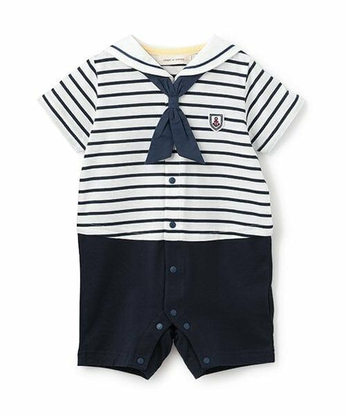 sense of wonder / センス オブ ワンダー ロンパース | セーラーショートオール（紺）