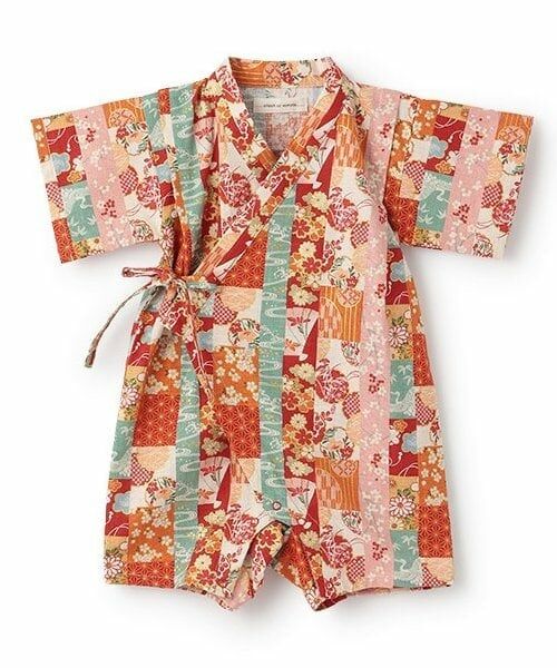 sense of wonder / センス オブ ワンダー 着物・浴衣・小物類 | 甚平オール(縞パッチワーク柄)（赤）