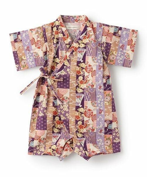 sense of wonder / センス オブ ワンダー 着物・浴衣・小物類 | 甚平オール(縞パッチワーク柄)（パープル）