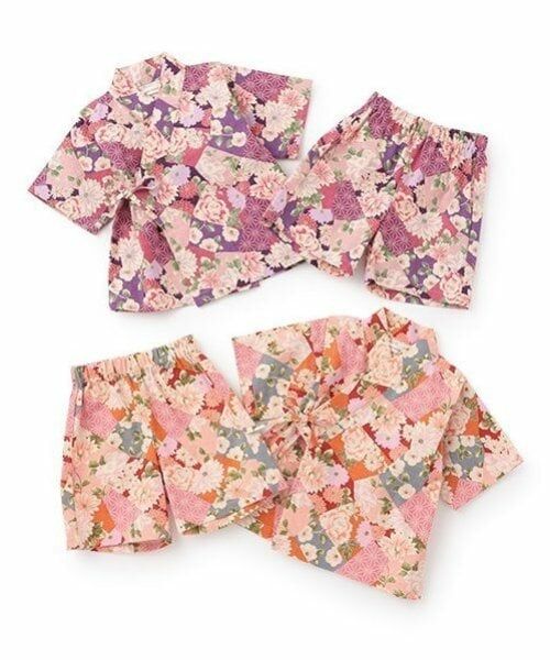 sense of wonder / センス オブ ワンダー 着物・浴衣・小物類 | 甚平スーツ(パッチワーク椿牡丹柄) | 詳細12