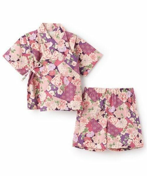 sense of wonder / センス オブ ワンダー 着物・浴衣・小物類 | 甚平スーツ(パッチワーク椿牡丹柄) | 詳細4