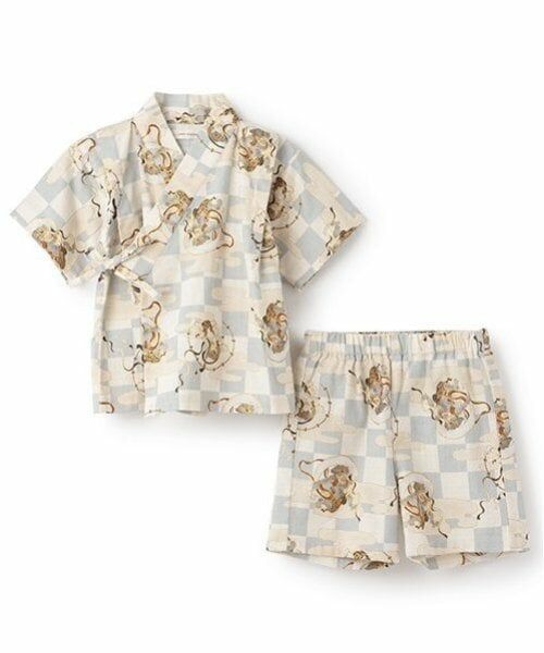 sense of wonder / センス オブ ワンダー 着物・浴衣・小物類 | 甚平スーツ(市松風神雷神柄) | 詳細3