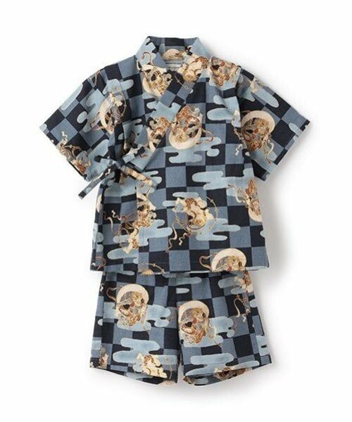 sense of wonder / センス オブ ワンダー 着物・浴衣・小物類 | 甚平スーツ(市松風神雷神柄) | 詳細14