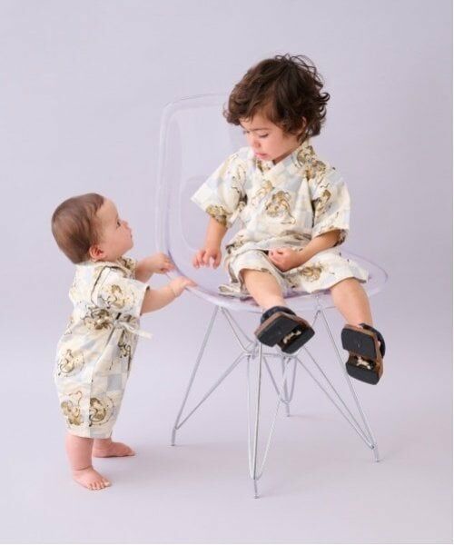 sense of wonder / センス オブ ワンダー 着物・浴衣・小物類 | 甚平オール(市松風神雷神柄) | 詳細11