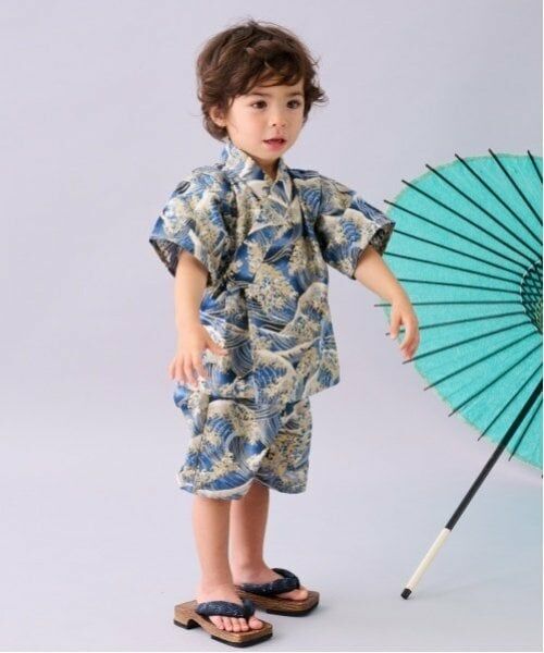 sense of wonder / センス オブ ワンダー 着物・浴衣・小物類 | 甚平スーツ(波柄)（紺）