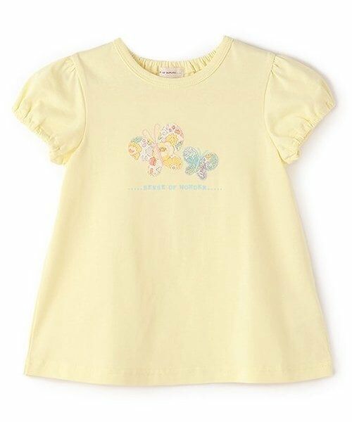 sense of wonder / センス オブ ワンダー Tシャツ | リバティちょうちょTシャツ（レモン イエロー）