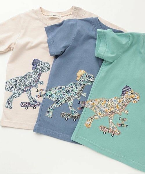 sense of wonder / センス オブ ワンダー Tシャツ | 接触冷感リバティダイナソーTシャツ | 詳細4