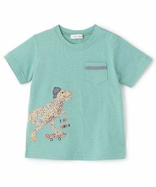 sense of wonder / センス オブ ワンダー Tシャツ | 接触冷感リバティダイナソーTシャツ（ライト ブルー）