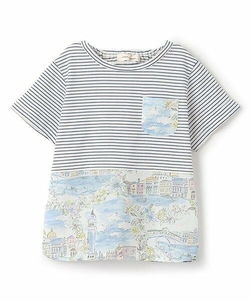 sense of wonder / センス オブ ワンダー Tシャツ | ヴェネツィア切替Tシャツ【日本製】（ブルー）