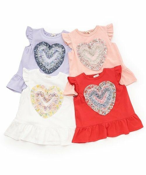 sense of wonder / センス オブ ワンダー Tシャツ | リバティフリルハート袖なしTシャツ | 詳細10