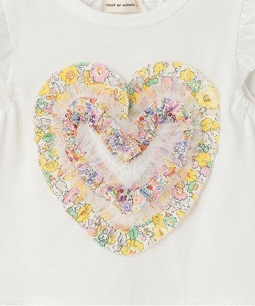 sense of wonder / センス オブ ワンダー Tシャツ | リバティフリルハート袖なしTシャツ | 詳細3