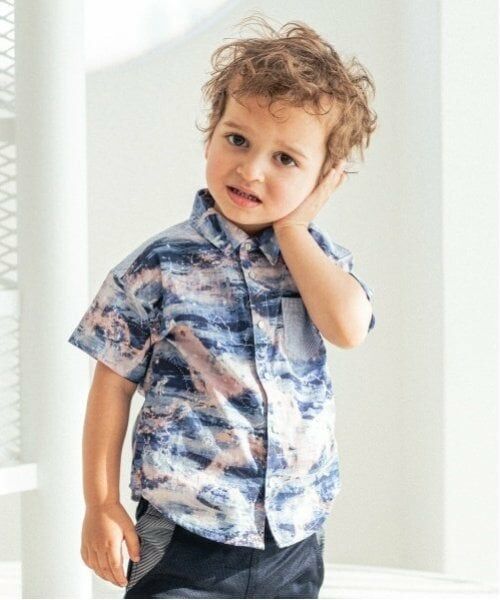 sense of wonder / センス オブ ワンダー シャツ・ブラウス | オーロラスカイ シャツ【日本製】（ブルー）