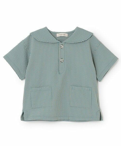 sense of wonder / センス オブ ワンダー シャツ・ブラウス | サッカーギンガムセーラーシャツ【日本製】（グリーン）