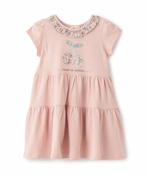 sense of wonder / センス オブ ワンダー ミニ丈・ひざ丈ワンピース | リバティチェリーワンピース（ピンク）