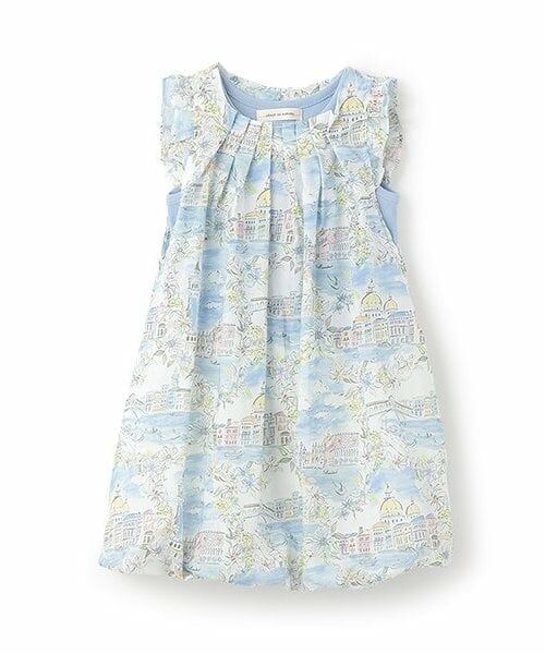 sense of wonder / センス オブ ワンダー ミニ丈・ひざ丈ワンピース | ヴェネツィアバルーンワンピース【日本製】（ブルー）