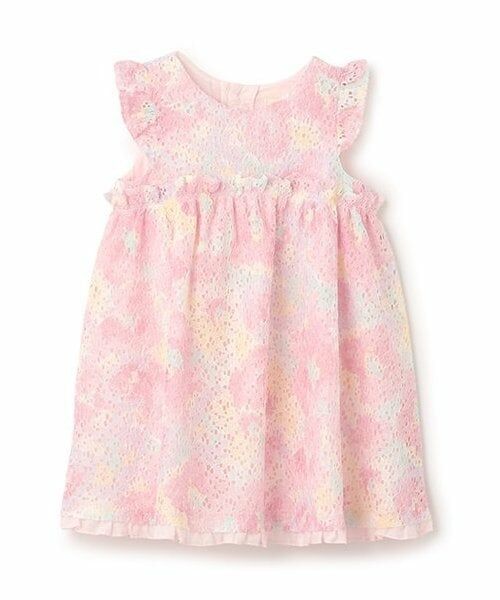 sense of wonder / センス オブ ワンダー ミニ丈・ひざ丈ワンピース | フラワーレースワンピース【日本製】（ピンク）