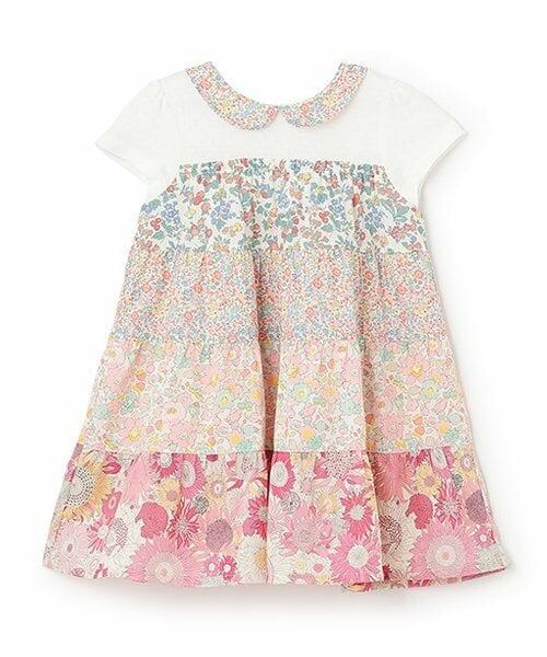 sense of wonder / センス オブ ワンダー ミニ丈・ひざ丈ワンピース | リバティパッチワークワンピース【日本製】（ピンク）