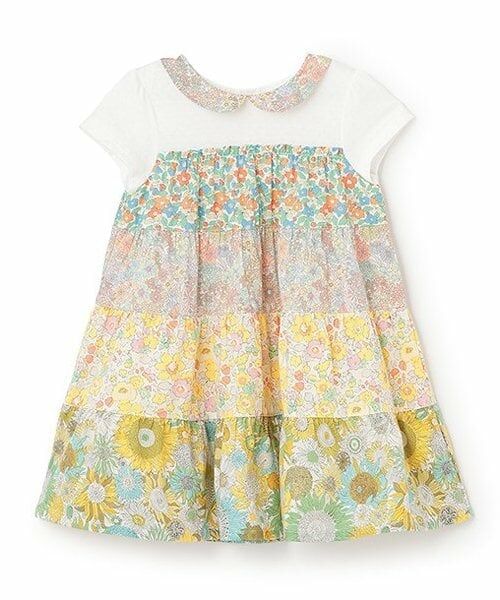 sense of wonder / センス オブ ワンダー ミニ丈・ひざ丈ワンピース | リバティパッチワークワンピース【日本製】（レモン イエロー）