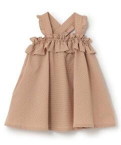 sense of wonder / センス オブ ワンダー ミニ丈・ひざ丈ワンピース | サッカーギンガムチェックサンドレス【日本製】