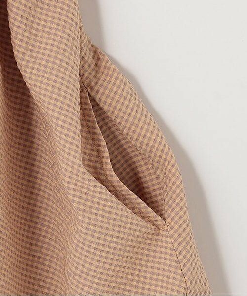 sense of wonder / センス オブ ワンダー ミニ丈・ひざ丈ワンピース | サッカーギンガムチェックサンドレス【日本製】 | 詳細4