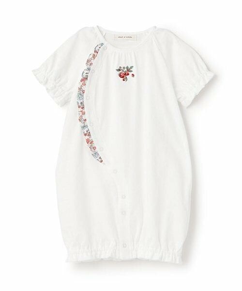 sense of wonder / センス オブ ワンダー ロンパース | 【オーガニック】野イチゴシシュウ半袖2WAYオール【日本製】（オフ ホワイト）