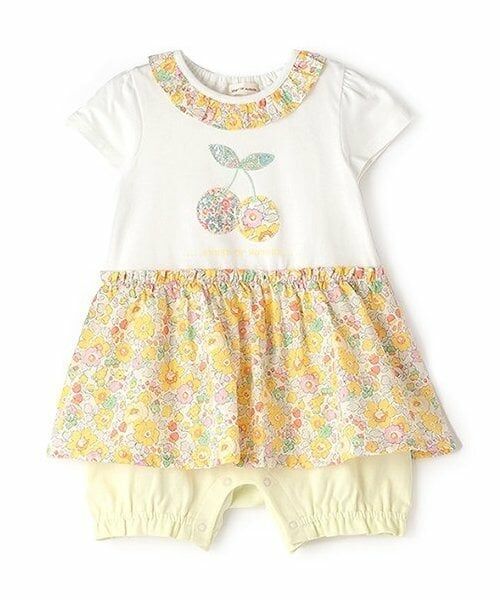 sense of wonder / センス オブ ワンダー ロンパース | リバティチェリーショートオール（クリーム）