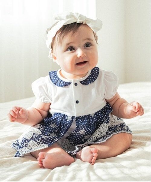 sense of wonder / センス オブ ワンダー ロンパース | 裾レースショートオール（ドット）