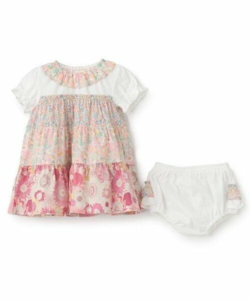 sense of wonder / センス オブ ワンダー ベビー・キッズウエア | 【オーガニック】リバティパッチワークワンピーススーツ【日本製】 | 詳細1