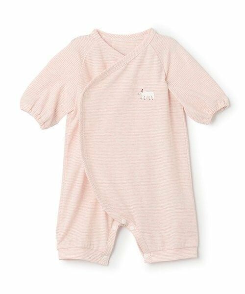 sense of wonder / センス オブ ワンダー 肌着 | 【オーガニック】シロクマボーダーNEW BORNウェア【日本製】（ピンク）