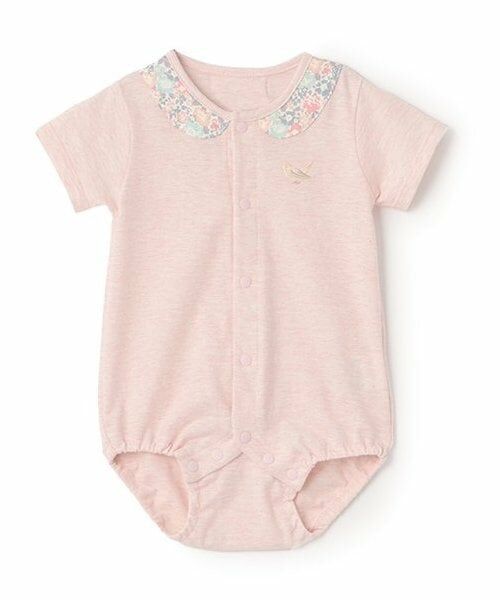 sense of wonder / センス オブ ワンダー 肌着 | 【オーガニック】リバティ衿ボディスーツ【日本製】（ピンク）